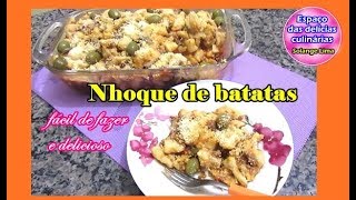 NHOQUE DE BATATAS FÁCIL DE FAZER BEM MACIO e DELICIOSO [upl. by Oirromed]