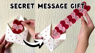 Heart Secret Message Gift For BoyfriendGirlfriendBestfriend On Valentines Day  3D Paper Crafts [upl. by Arded]