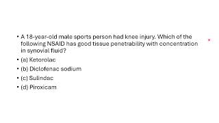 NSAIDS case based question [upl. by Oigroig360]