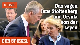 Livestream Ukraine Gazakrieg NatoKrise – das sagen Stoltenberg und von der Leyen  DER SPIEGEL [upl. by Ecal]