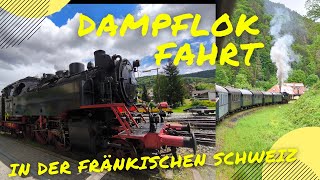 Mit der Dampflok durch die fränkische Schweiz  Museumsbahn Ebermannstadt [upl. by Lienhard]