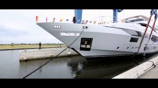 VIDEO of Superyacht Benetti VELOCE 140 Launch [upl. by Jacintha249]