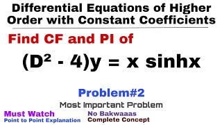 Homogeneous Linear Partial Differential Eq 1 with Constant Coefficients VImp in Hindi  CF amp PI [upl. by Kotta]