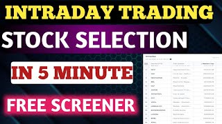 Intraday Stock Selection Best StrategyHow To Select Stocks For Intradayswingchart [upl. by Aela]