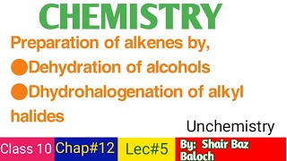 Preparation of alkenesClass 10 [upl. by Anej]