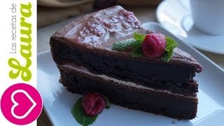 Receta fácil de PASTEL DE CHOCOLATE  Postres Saludables [upl. by Funch661]