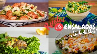 ¿Qué comer hoy 4 recetas de ensaladas saludables y deliciosas  Recetas de ensaladas  Cocina Vital [upl. by Clarkson]