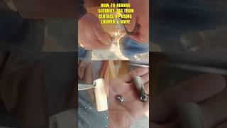 Removing SECURITY TAG From Clothes by using Lighter amp Knife viral youtubeshorts trending diy [upl. by Sharman]