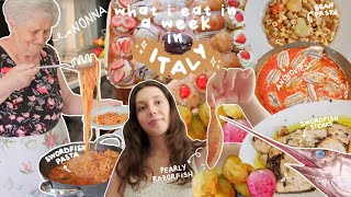 What I eat in a week at my NONNAs house in ITALY 🐟 [upl. by Nallak]