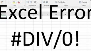 Excel Error DIV0 How to solve Excel error formula DIV0 excel office computer [upl. by Eerised]