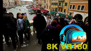 How busy is the Rialto Bridge during the low season VENICE ITALY 8K 4K VR180 3D Travel [upl. by Doner]