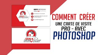 COMMENT CREER UNE CARTE DE VISITE PROFESSIONNEL AVEC PHOTOSHOP CC 2021 [upl. by Aihsem]