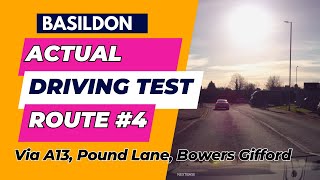 Actual Basildon Driving Test Route 4K  Including Speed Limits amp Street Names 4 [upl. by Adlemi]