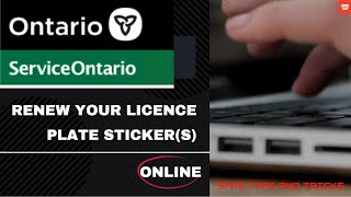 How to Renew a licence plate sticker online  Ontario 2022 [upl. by Ahsiemal308]