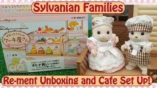 Rement Sumikko Gurashi Cake Shop Unboxing and setting up a Sylvanian Families PopUp Café Scene [upl. by Amliv813]