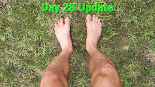 Day 28 Barefoot Running Update [upl. by Camm856]