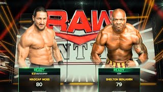 WWE 2k23  Madcap Moss vs Shelton Benjamin  Royal Rumble gameplay [upl. by Karyn172]