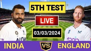 🔴LIVE CRICKET MATCH TODAY  India vs England  5th Test  Day 1  CRICKET LIVE [upl. by Kola]