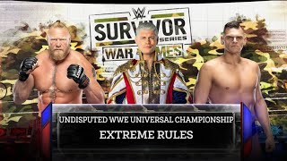 Cody Rhodes vs Gunther vs Brock Lesnar  WWE Survivor Series 2024  WWE 2k24 Gameplay 4k [upl. by Nnylear248]