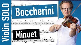 Boccherini Minuet Violin SOLO  Violin Sheet Music  Piano Accompaniment  Different Tempi [upl. by Eiliab898]