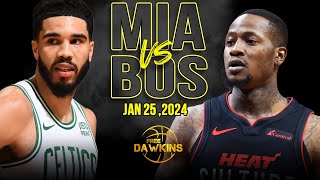 Miami Heat vs Boston Celtics Full Game Highlights  January 25 2024  FreeDawkins [upl. by Alithia65]