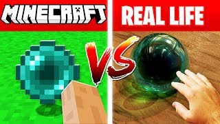 MINECRAFT ENDER PEARL IN REAL LIFE Minecraft vs Real Life [upl. by Celia]