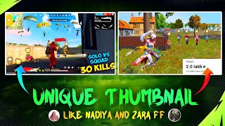 How To Edit Thumbnail Like NADIYAFF And zaraff4486  How To Edit Thumbnail Like ZeroxFF 🤩🔥 [upl. by Proctor303]