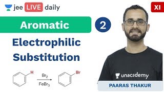 JEE Mains Aromatic L 2  Electrophilic Substitution  Unacademy JEE  Chemistry  Paaras Sir [upl. by Cecilio209]