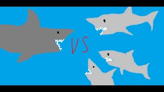 Pivot Megalodon vs Squalicorax vs Cretoxyrhina vs Great white shark [upl. by Priest]