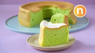 Pandan Chiffon Cake  Kek Pandan Chiffon Nyonya Cooking [upl. by Esaertal]