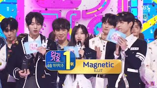 ILLIT 아일릿  Magnetic 11th Win on SBS Inkigayo 240428 [upl. by Oznola]