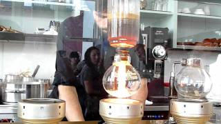 Siphon Coffee at Blue Bottle Coffee in San Francisco  Mint Plaza Location [upl. by Merri]