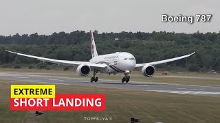 Extreme short landing Boeing 787 [upl. by Sukramed814]