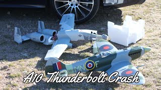 Crashed my EFlite A10 Thunderbolt RC plane [upl. by Sirenay]