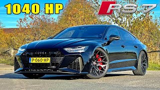 1040HP Audi RS7 C8 333kmh REVIEW on Autobahn [upl. by Werdnael]