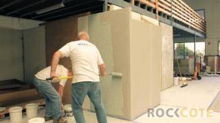 Rendering Cement Sheet and Blueboard Walls with Rockcote [upl. by Salter]