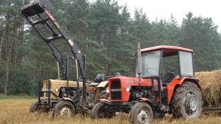 Ekstremalne zbieranie słomy  powrót do przeszłości wpadka trudne warunki KLASYKA ROLNICTWA [upl. by Ennaitak591]