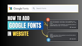 How To Add Google Font In Website  How To Use Google Fonts In HTML amp CSS Guide 2024  webcoding25 [upl. by Sheelah]