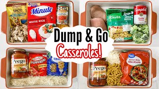 DUMP amp GO CASSEROLES  5 Super Quick amp EASY Casserole Dinner Recipes  Julia Pacheco [upl. by Ymmak]