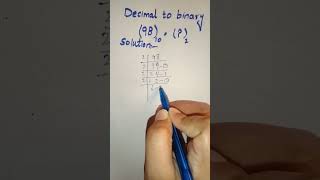 decimal to binary part 1 how to convert decimal to binary mathstricks mathematics trick maths [upl. by Euqinue]