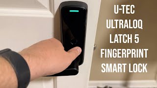 Smart Lock UTec Ultraloq Latch 5 Fingerprint Smart Lock Review [upl. by Isaac880]