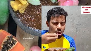 Rujak Timun Sambal Super Pedas  Gula Cabai Garam Terasi Dan Asam [upl. by Adnerad]