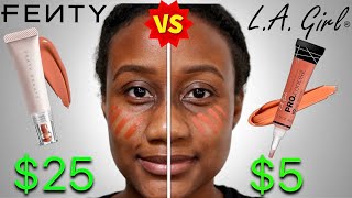 NEW Fenty Beauty Bright Fix Concealer Pumpkin Vs LA Girl Color Corrector Orange [upl. by Yellah]