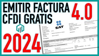 Como emitir un CFDI 40 en el portal del SAT  Factura GRATIS SAT 2024 👈 [upl. by Eiggep]