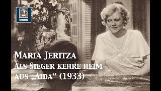 Maria Jeritza Film Footage Als Sieger kehre heim Aida 1933 [upl. by Oderfigis823]