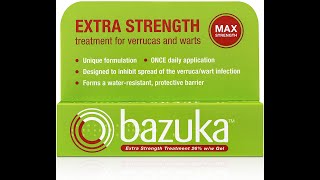 Bazuka Extra Strength Treatment Gel review  how to treat verrucas and warts with bazuka subzero [upl. by Suoiluj]