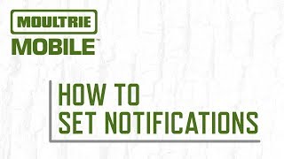 How To Set Notifications In The Moultrie Mobile App [upl. by Cherida]