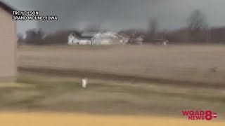 Tornado Near Grand Mound Iowa  March 31 2023 [upl. by Napier35]