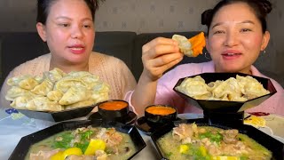 दशै मौका छोपी रोज्ने हैन् त Taptap sendVeg mix गरेर रसिलो खसीको momo अनि खुट्टीको mix Soup [upl. by Scurlock]