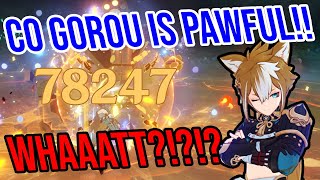 C0 Gorou is PAWFUL 4★ Weapon Showcase Genshin Impact [upl. by Ilyak549]